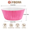 Gifbera Standard Pink Foil Cupcake Liners Wrappers Baking Cups for