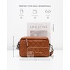 Alldaily Small Triple Zip Crossbody Purse for Women, Leather Phone