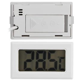 Mini medidor de temperatura digital con pantalla LED con sensor de sonda Termómetro LCD digital para refrigeración por agua, refrigerador y congelador de acuario