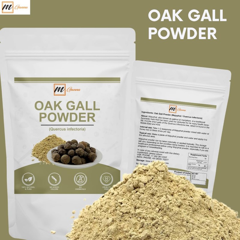 mGanna 100% Natural Oak Gall Powder 0.5 lbs / 227