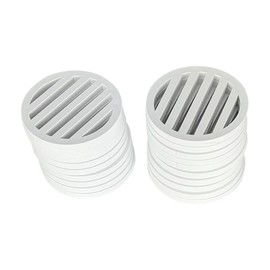 REVA POOL RV65120WX10Heavy-Duty Plastic Drain Cover, 3-3/16" Diameter, 1/4" Thickness | Direct Replacement for V65-120 | Durable and Long-Lasting | Made in USA (Pack of 5 White)