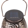 Hanging Solar Lantern Hollowed Out Chrysanthemum Shadow Lantern Retro Garden