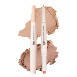 [Kibo/Keybo] Duo Stick Shading + Highlight Concealer, Nose Shadow, Korean Cosmetics Suitable for Teardrop Bag Concealer (01. Line Cut Shading)