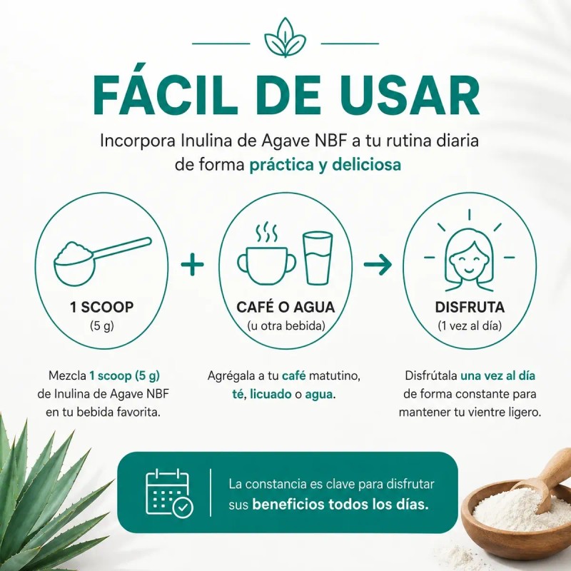 Inulina Agave Orgánica Fibra Prebiótica 300 Nbf
