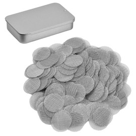 Wisebom 15 mm pipe screens, 200 pieces, stainless steel pipe filters, screens, pipe filtering, pipe, metal strainer, smoke filter screen with storage box