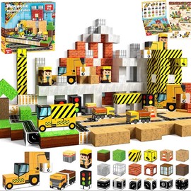 100 Pcs Construction Building Blocks Set, STEM Sensory Educational Toy for Kids, Ideal for Creative Play and Gifting, Gift for Boys and Girls:_Red_100count