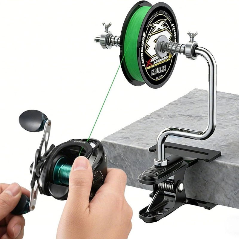Manual Fishing Line Spooler for Reel Line Winding – Adjustable