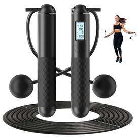 Cordless Skipping Ropes for Adults, Skipping Rope with Counter Wireless Skipping Rope Smart Digital Gravity Ball Jump Rope Jump Rope Machine Multi-Purpose Skipping Ropes for Fitness Exercise