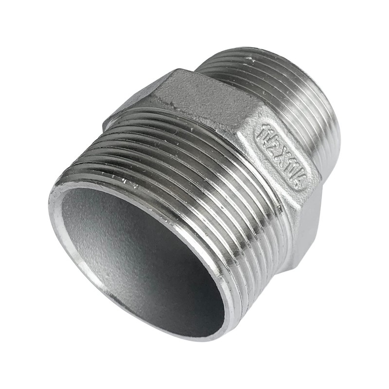 LOZOME 1-1/2"x1-1/4" Male Hex Nipple Threaded Reducer Connector Pipe Fitting