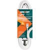 [UL Listed] 12 Feet White Extension Cord, 3 Outlet, 2