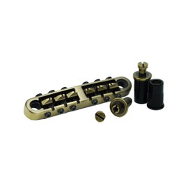 Guyker Guitar Tune O Matic Bridge with Studs for 6 String Electric Guitar (GM001, Brass)