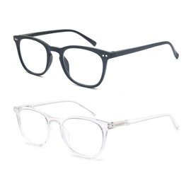 MODFANS Women Reading Glasses Men Matte Readers,Lightweight Glossy Frame Flexible Spring Hinge Stylish Eyeglasses with Pouch/Cloth