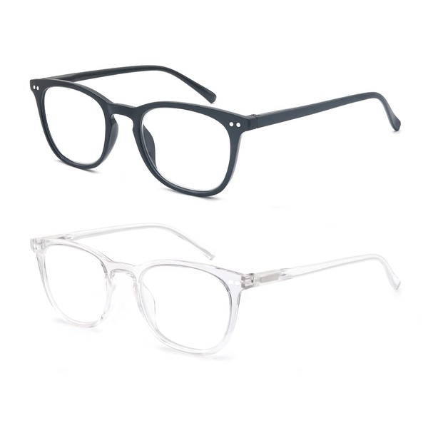 MODFANS Women Reading Glasses Men Matte Readers,Lightweight Glossy Frame Flexible