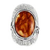 Silpada 'Feeling Fiery' Sterling Silver Pressed Amber Ring, Size 7,