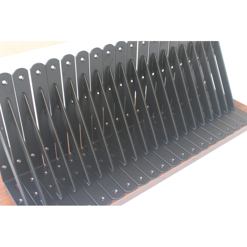 20 Pack L8 x H 6" Black Heavy Duty Shelf