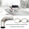 2pcs Diesel Heater Exhaust Pipe, Stainless Steel 24mm Parking Air