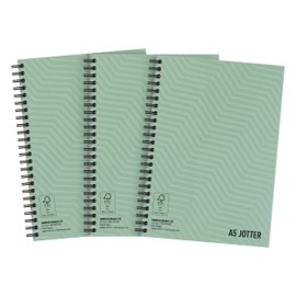 Summit Jotter, A5 Metallic Notebook, Wirebound, Lined, Pack of 3