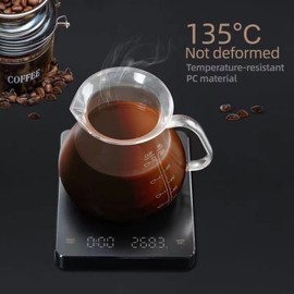 DDBESSIC Coffee Scale with Timer, LED Display Mini Precision Espresso Scale, Espresso Tools Portable Food Scale for Coffee Bar Accessories, Home