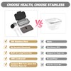 Reeple Stainless Steel Lunch Box, Leak-Proof Metal Bento Box with