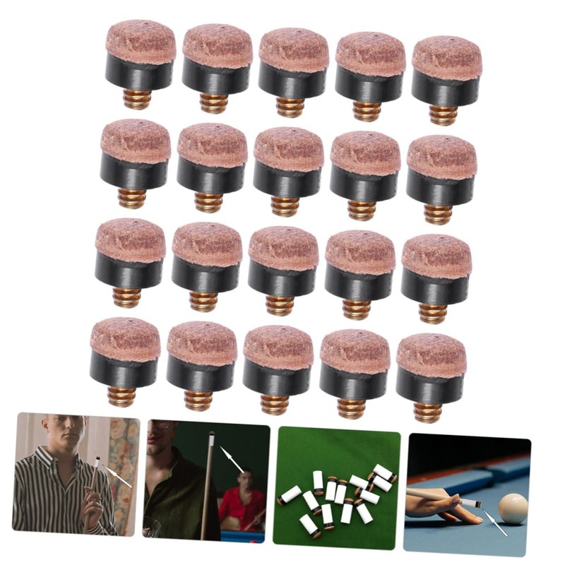 OHPHCALL 20pcs Billiard Tips Replacement for Pool Sticks Snooker Tip