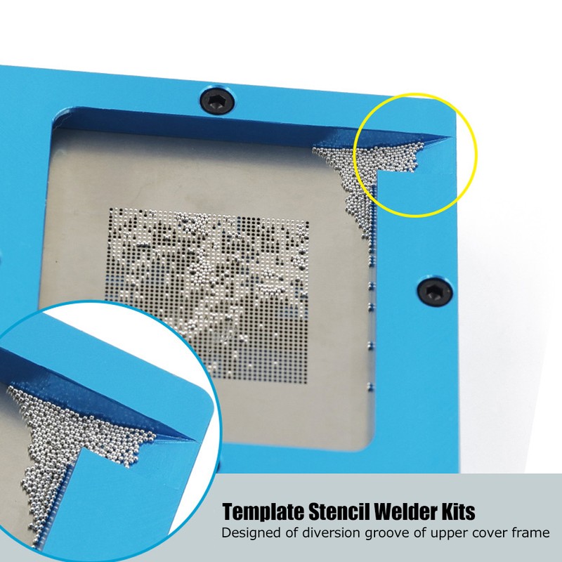 BGA Reballing Rework Station Double Frame Template Stencil Welder Kits