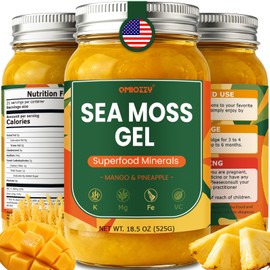 Sea Moss Gel, Mango Pineapple 18.5 oz, Superfood - 92 Minerals and Vitamins