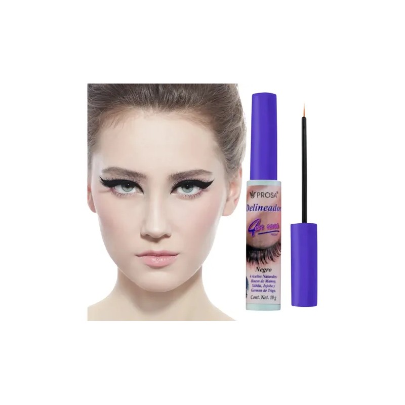 Delineador De Ojos Brocha Negro Prosa 4 En 1