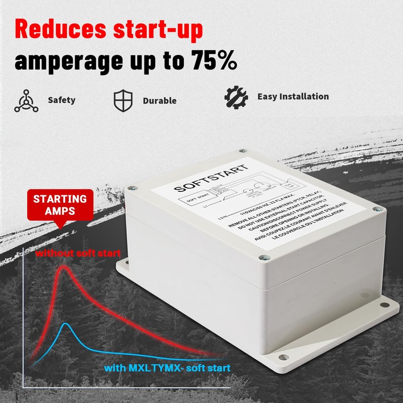 NYXCOMAN Soft Start, AC Capacitor Soft Start Control Kit Compatible