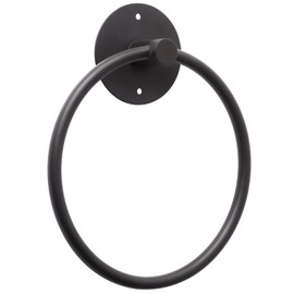 Dekotech Matte Black Towel Ring – Heavy Duty 304 Stainless Steel Hand Towel Holder for Bathroom, Modern Round Wall-Mounted Towel Hanger, Durable and Rust-Resistant Bathroom Hardware Accessory