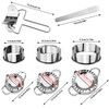 RNHDLY Dumpling Maker 8 Pack Stainless Steel Dumplings Maker Machine