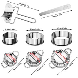 RNHDLY Dumpling Maker 8 Pack Stainless Steel Dumplings Maker Machine Mould Ravioli Maker Kitchen DIY Gadget Tools for Dumpling Ravioli Pastry Empanadas