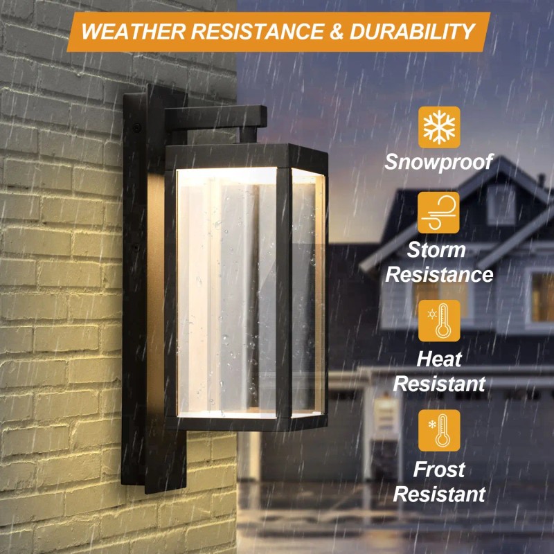 Waterproof Exterior Wall Sconce Light Fixture Integrated LED Wall Lamp