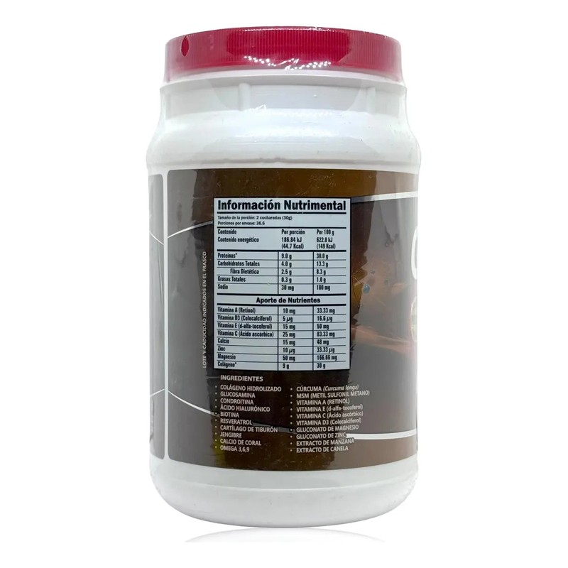 Colágeno Hidrolizado Glucosamina Biotina Manzana Canela 1.1k
