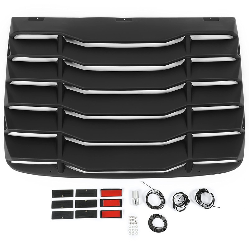 KUAFU Rear Window Louver Compatible with 2016-2020 Honda Civic 2-Door