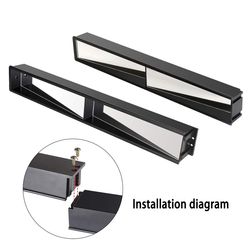 10L0L Golf Cart 4 Panel Mirror,Long Rear View Mirror Universal