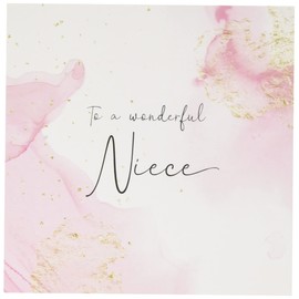 Wuzci Wonderful Niece Birthday Greeting Card, Multicolour, 150 x 150 mm