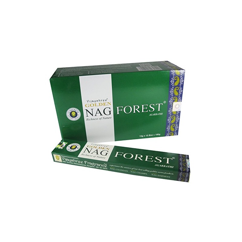 Golden Nag Forest Agarbathi Incense Sticks, 12 x 15g Packs