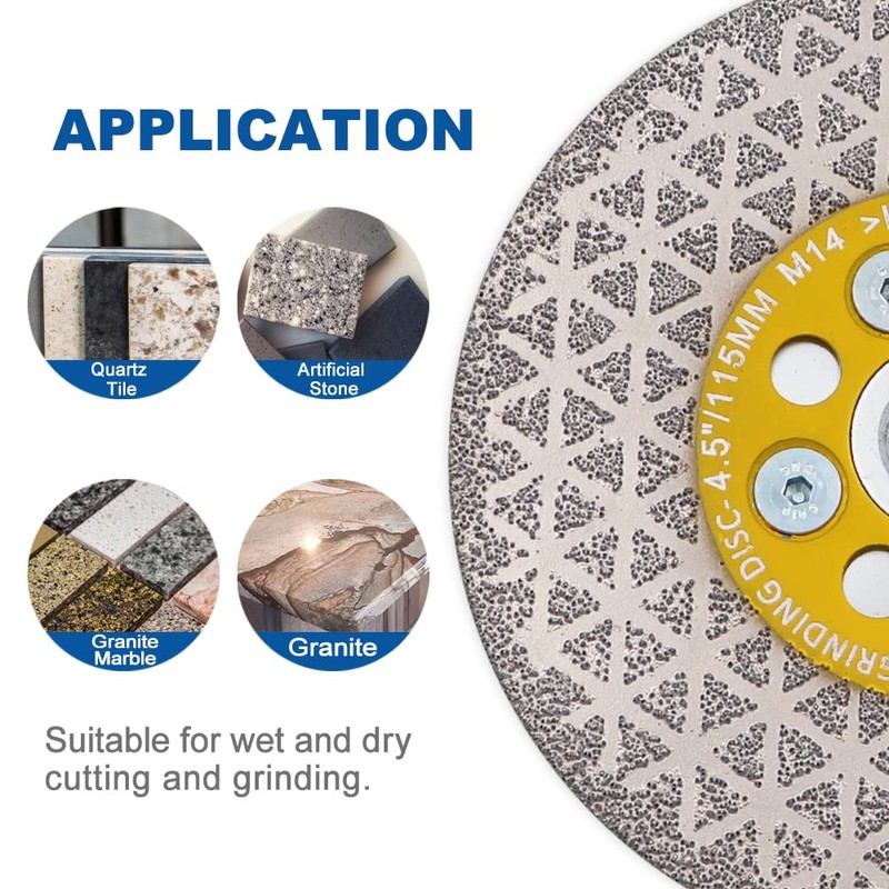 HIGHDRIL Diamond Cutting Grinding Disc 115 mm Galvanised Blade for