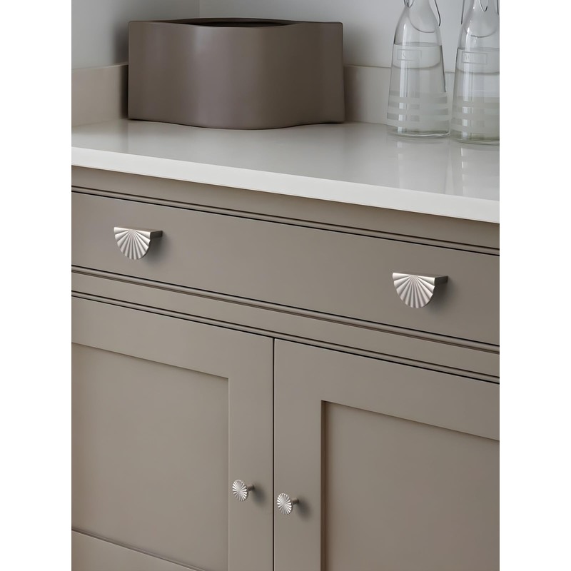 JIASENBAO 5 Pack Brushed Nickel Cabinet Pulls 3" Hole Center