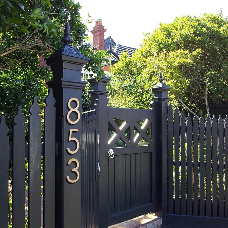 10 Inch Modern House Numbers For Outside, Metal Large House