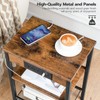 HOOBRO End Table with Charging Station and USB Ports, 3-Tier