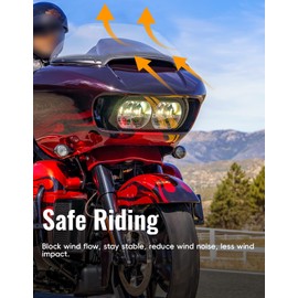 LUXEMOTO 8" Windshield for Road Glide 2015-2024, Clear Motocycle Windscreen PC Air Deflector for Harley Touring Road Glide 2015-2024 and FLTRT 23-Later Accessories