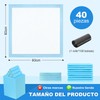 Pañales para Perro 40P, Tapetes Entrenadores 60x60cm, 6 Capas Antifugas