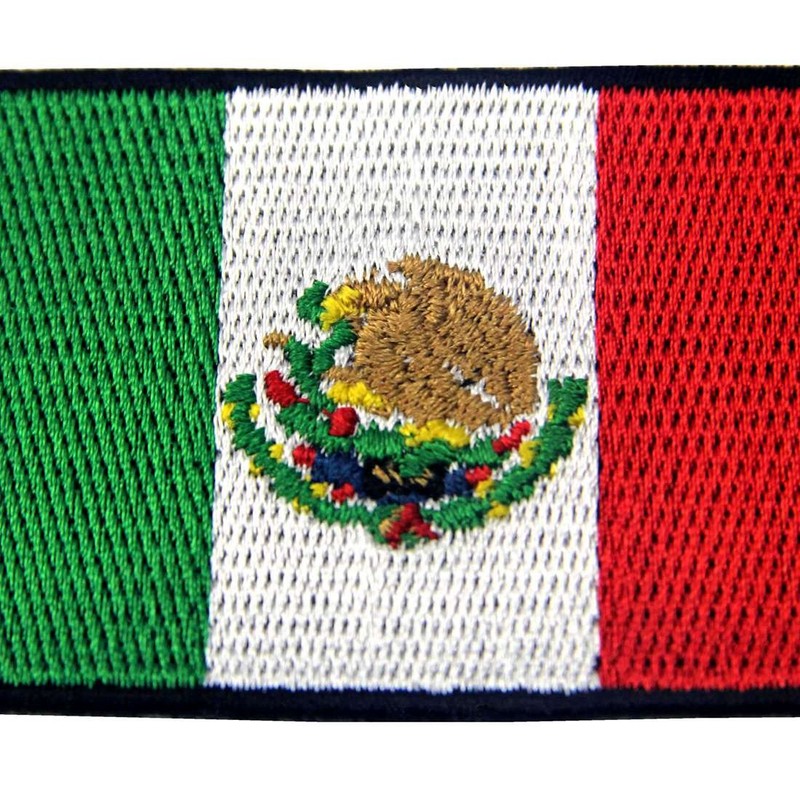 Stick Mexico Flag Embroidered Iron on/Sew on Patch
