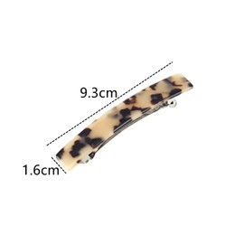 4Pcs French Design Hair Barrette Barrette Hair Clips Tortoise Shell Celluloid Rectangle Hair Clips for Fine Medium Thick Hair