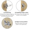 Cabinet Hinges, 2-Piece Lazy Susan Hinge Face Frame Plate 90