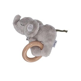 Sterntaler Baby Unisex Grasping Toy Figure with Grasping Ring Elephant Eddy - Baby Grasping Toy for Babies - Grey