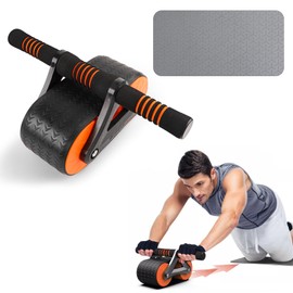 MKHS Automatic Rebound Abdominal Wheel, Double Round Ab Roller Wheel Exercise Equipment, Domestic Abdominal Exerciser, Beginners and Advanced Abdominal Core Strength Training