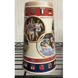 Budweiser Anheuser-Busch 1988 Commemorative Seoul Summer Olympic Games Beer Stein/Mug