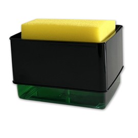 Tutulix Dispensador de jabón de Cocina Negro Incluye Esponja Doble Textura Nuevo Modelo Mejorado Black Kitchen Soap Dispenser